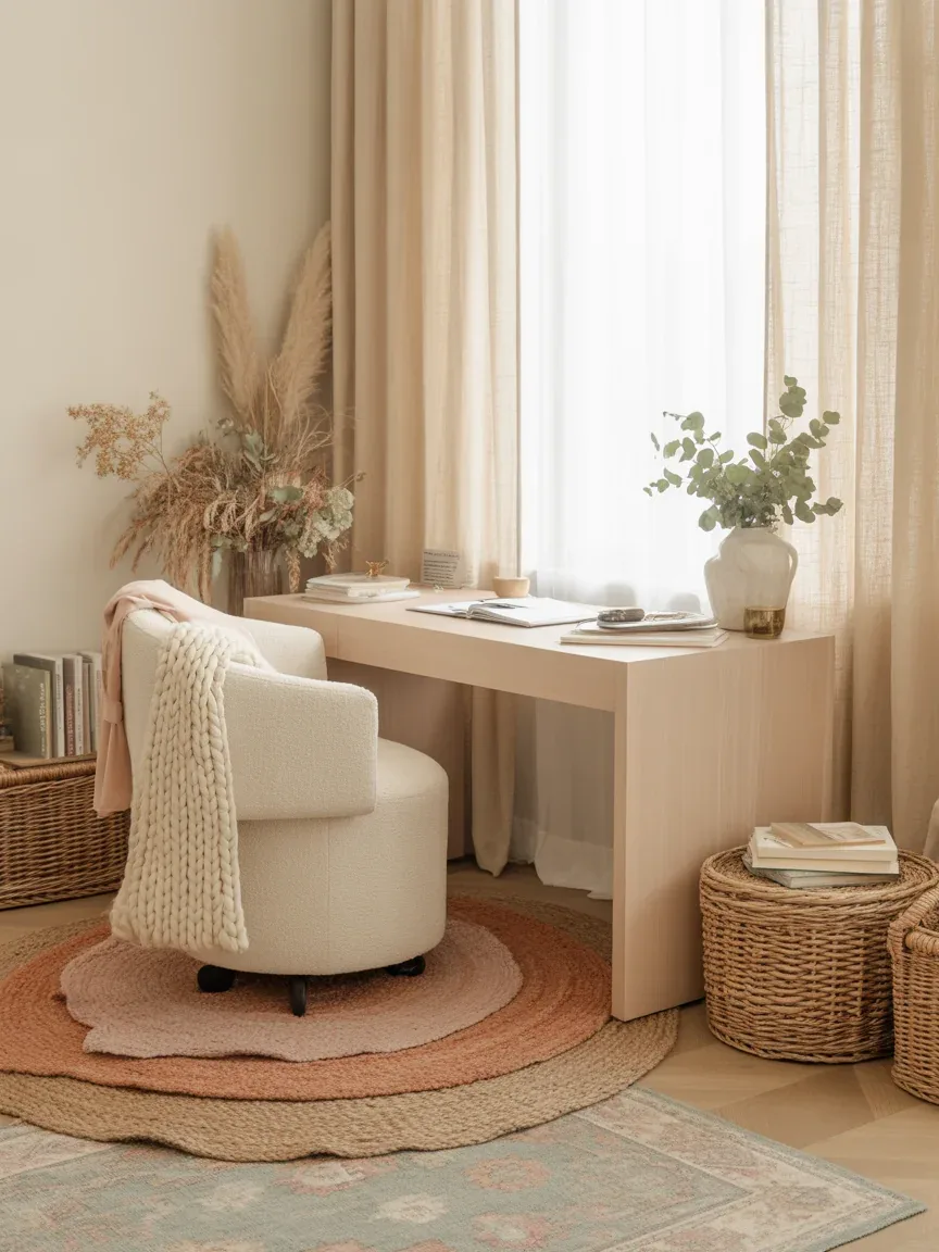 1. Soft Neutral Boho Retreat With Layered Textures 1. Soft Neutral Boho Retreat With Layered Textures