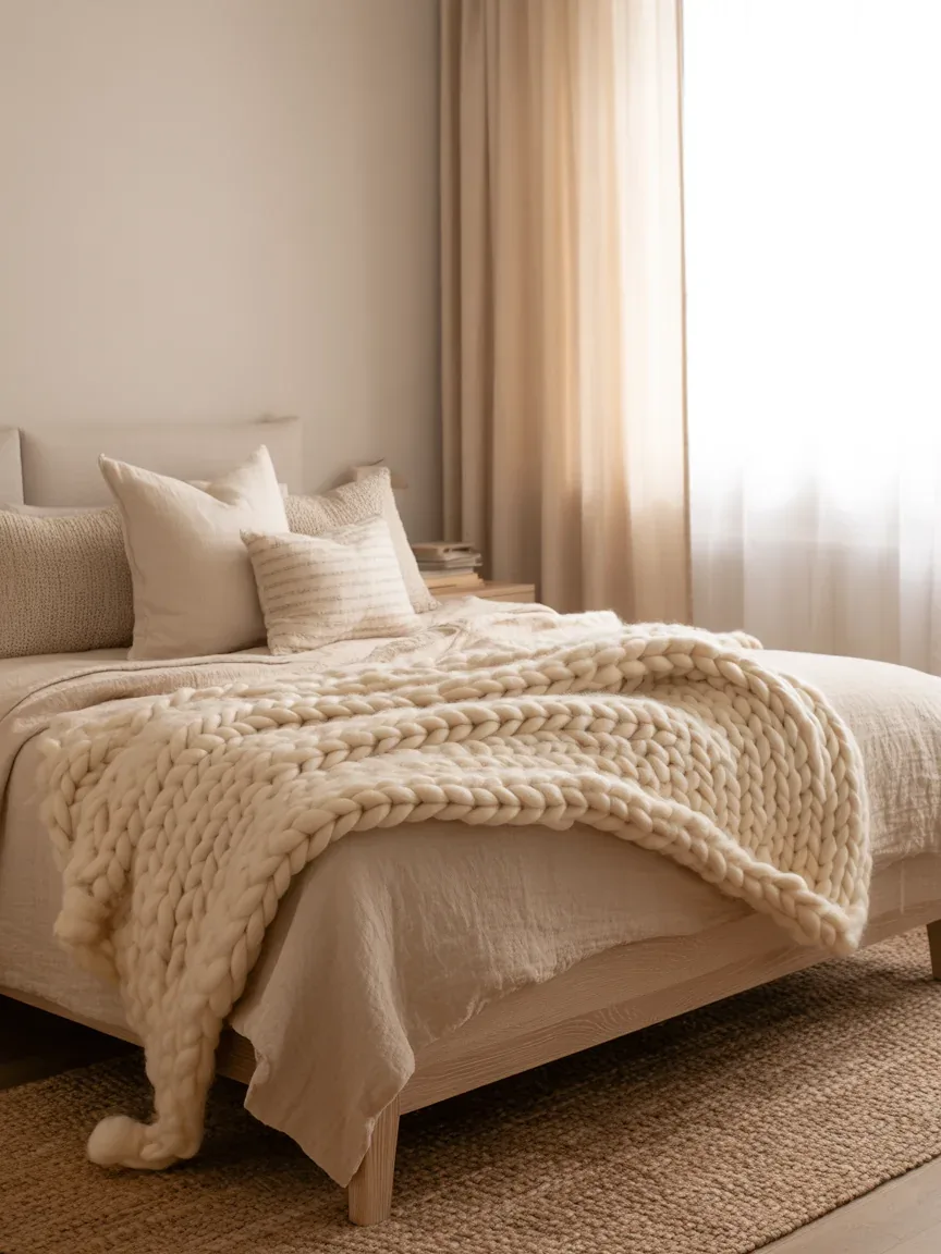 1. Soft Neutral Haven With Layered Textures 1. Soft Neutral Haven With Layered Textures