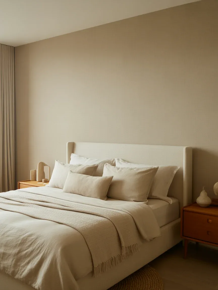 1. Soft Neutral Haven With Textured Linen Wallpaper 1. Soft Neutral Haven With Textured Linen Wallpaper