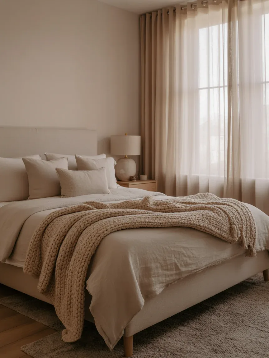 1. Soft Neutral Sanctuary With Layered Textures 1. Soft Neutral Sanctuary With Layered Textures