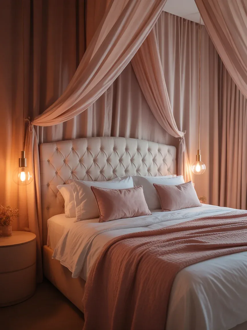 12. Soft Romantic Retreat With Blush Accents 12. Soft Romantic Retreat With Blush Accents