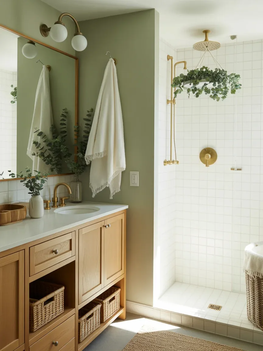 1. Soft Sage Serenity Spa Bathroom 1. Soft Sage Serenity Spa Bathroom