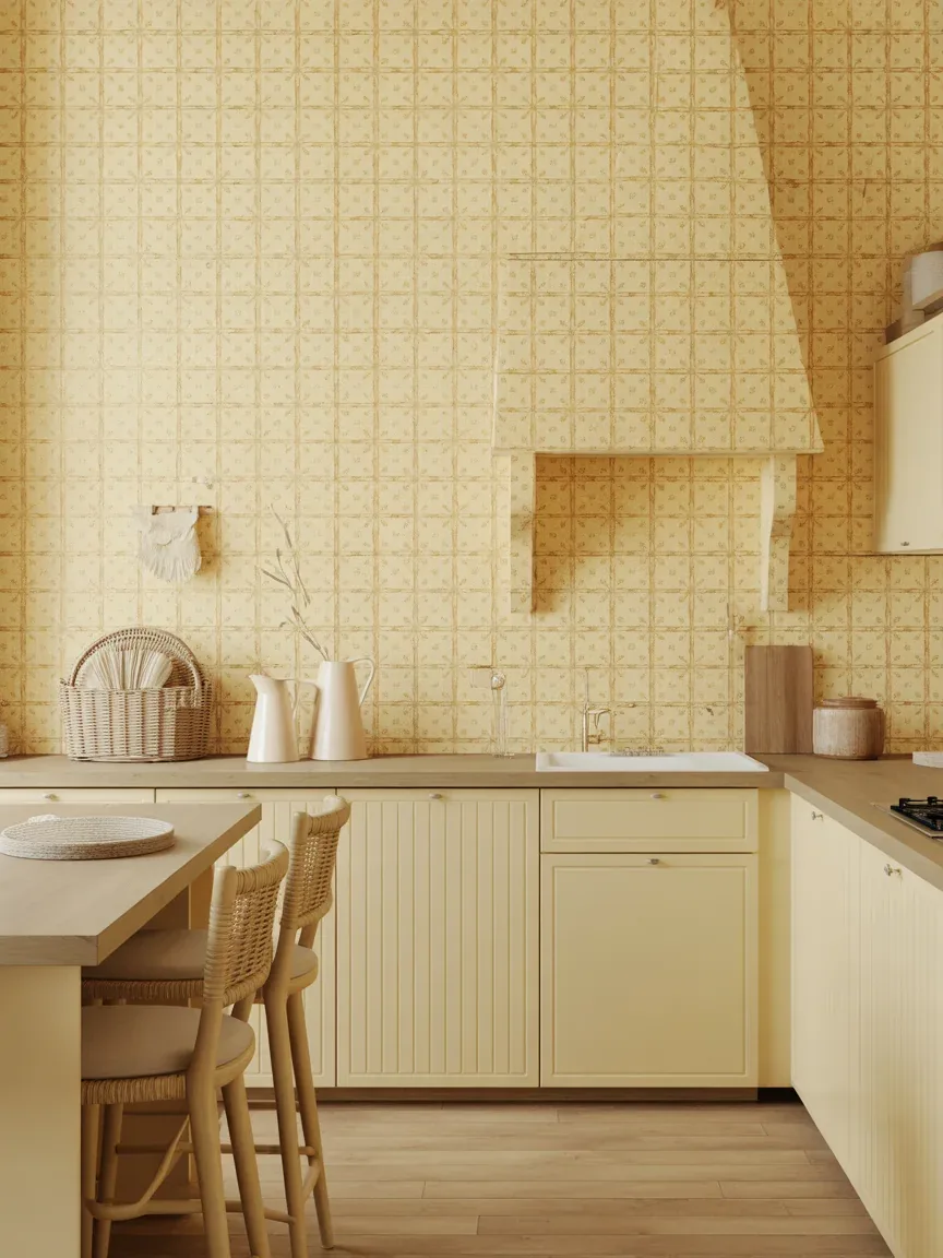 14. Soft Yellow Vintage Farmhouse Kitchen 14. Soft Yellow Vintage Farmhouse Kitchen