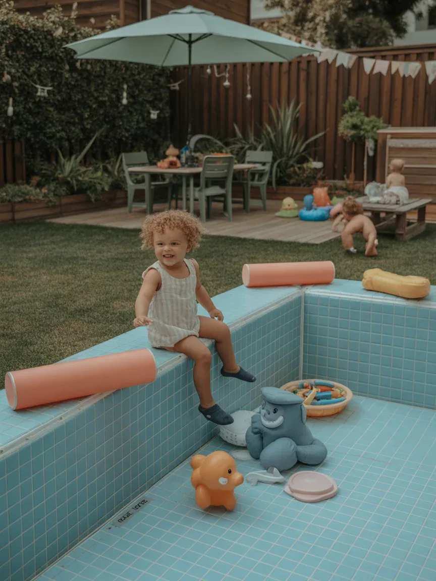 21. Soft-Edge Foam-Protected Pool Fence 21. Soft-Edge Foam-Protected Pool Fence