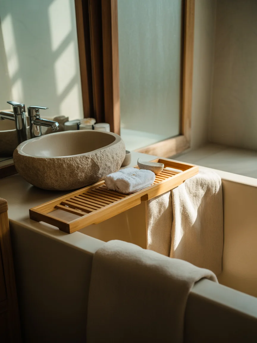 3. Spa-Inspired Retreat With Natural Textures