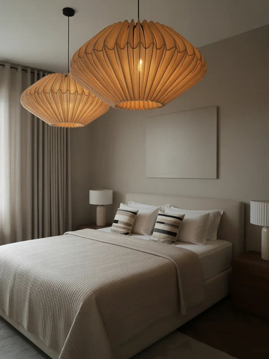 14. Statement Lighting-Centered Bedroom 14. Statement Lighting-Centered Bedroom