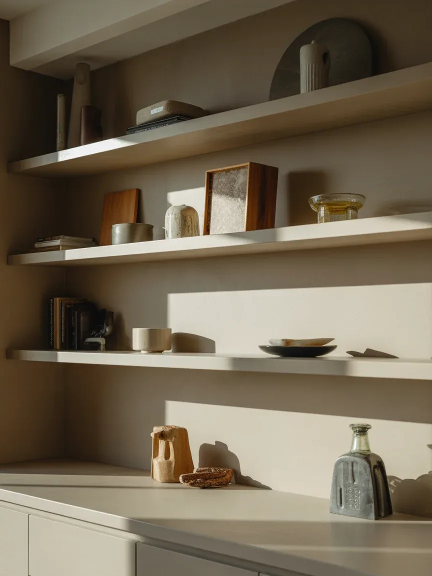 22. Statement Stone Shelves for a Luxe Touch 22. Statement Stone Shelves for a Luxe Touch