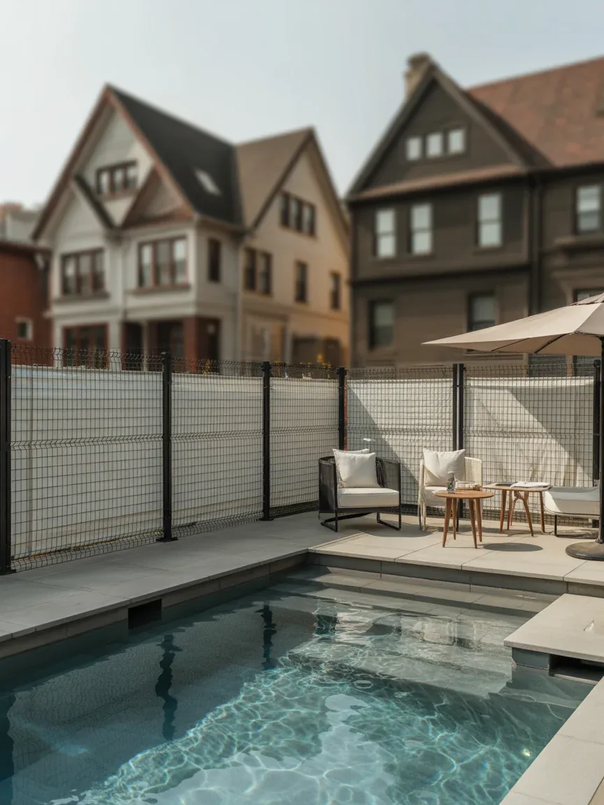 19. Temporary Fence With Built-In Privacy Panels 19. Temporary Fence With Built-In Privacy Panels