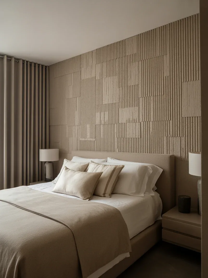 24. Textured Wall Feature For Instant Depth 24. Textured Wall Feature For Instant Depth