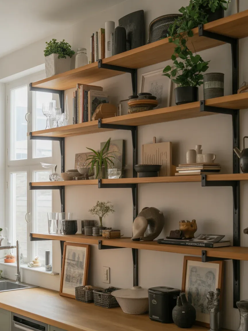 Wood vs Metal Open Shelves Kitchen Ideas That Instantly Elevate Modern ...