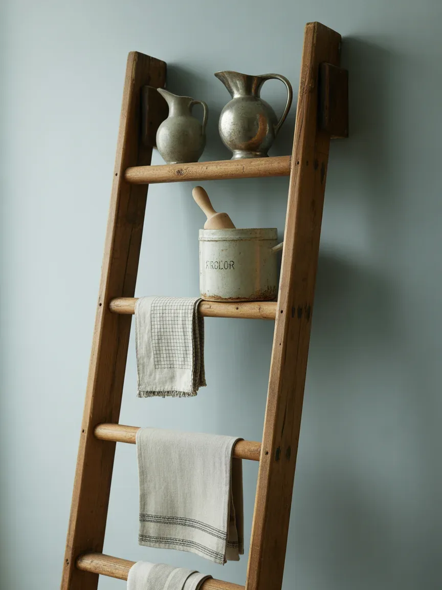 9. The Vintage Ladder Shelf Conversion 9. The Vintage Ladder Shelf Conversion