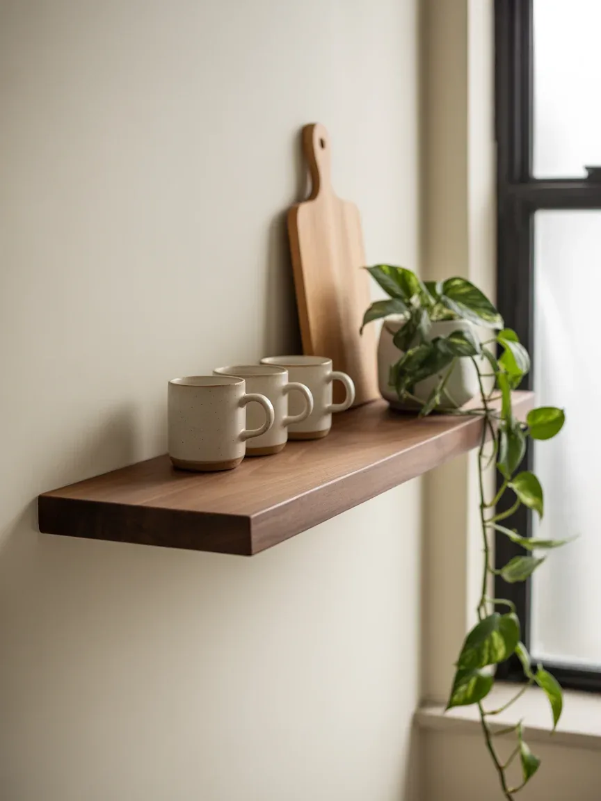 1. The Warm Walnut Slab Shelf 1. The Warm Walnut Slab Shelf