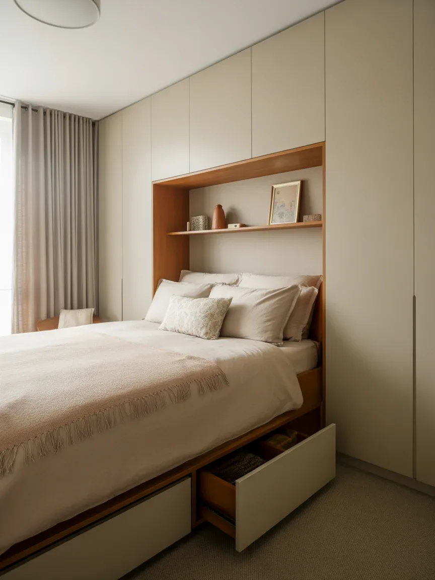 14. Tiny Bedroom With Built-In Storage Magic 14. Tiny Bedroom With Built-In Storage Magic