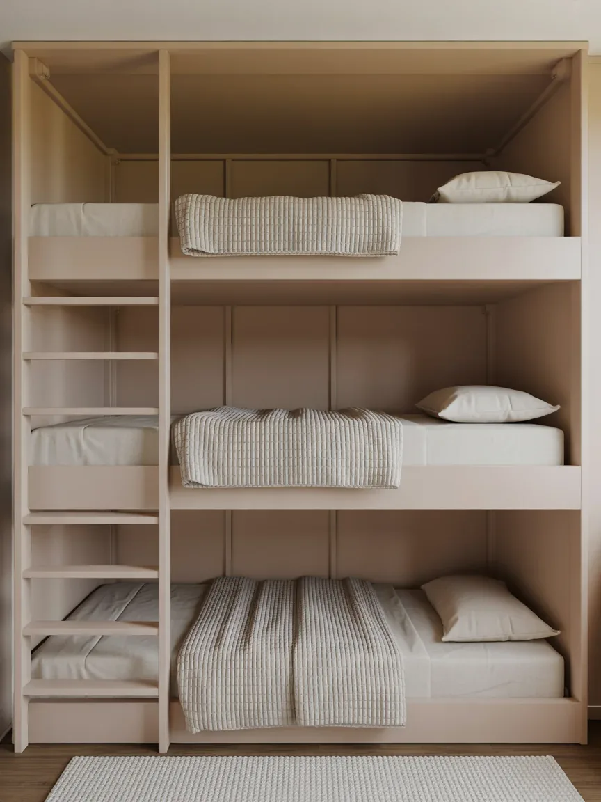 13. Triple Stack Bunk Beds For Maximum Space 13. Triple Stack Bunk Beds For Maximum Space