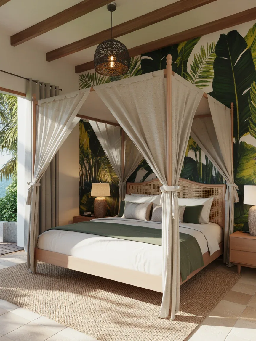 5. Tropical Coastal Luxe Bedroom 5. Tropical Coastal Luxe Bedroom