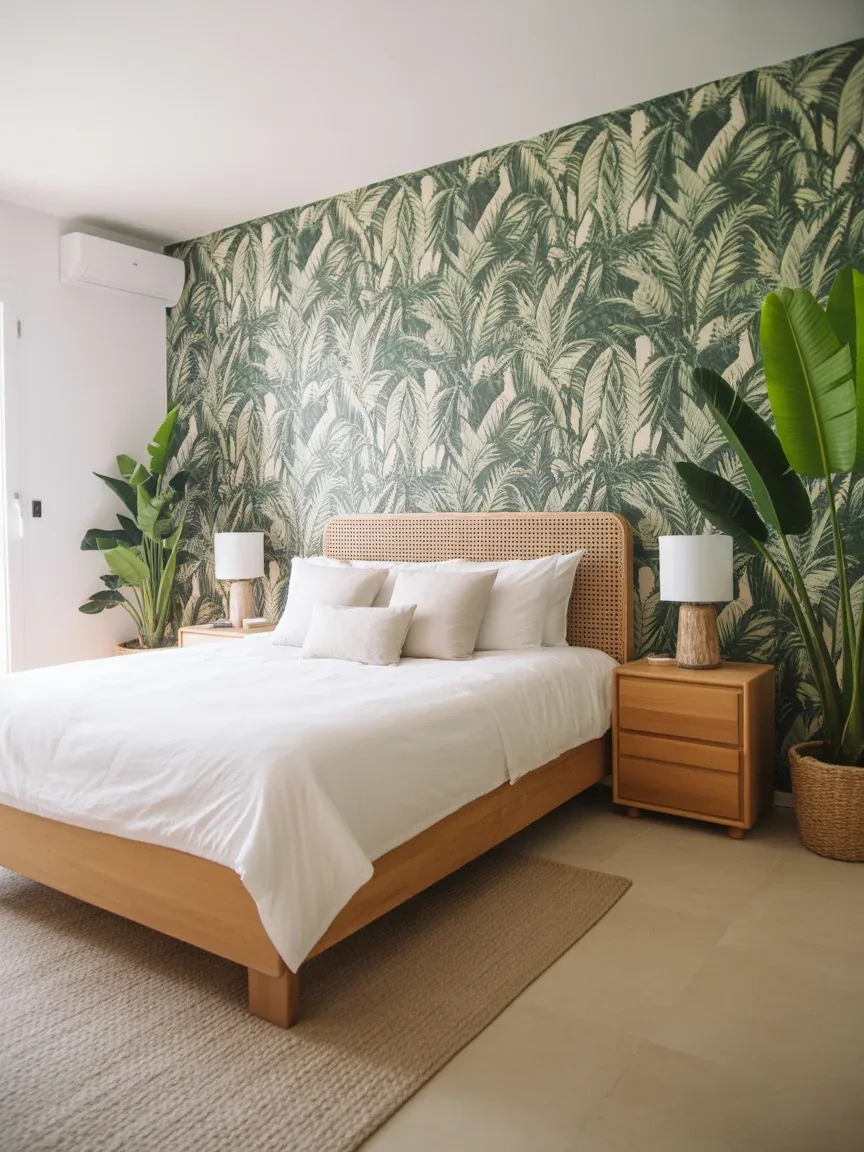 21. Tropical Escape With Palm Leaf Wallpaper 21. Tropical Escape With Palm Leaf Wallpaper