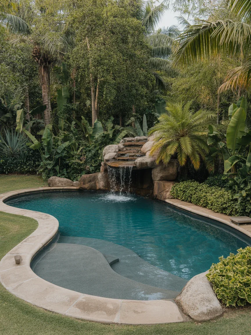 2. Tropical Lagoon Escape With Lush Jungle Landscaping 2. Tropical Lagoon Escape With Lush Jungle Landscaping