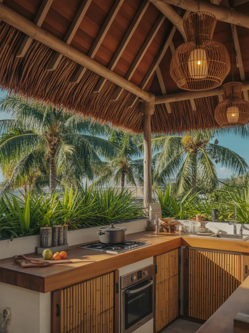 6. Tropical Resort Tiki Kitchen 6. Tropical Resort Tiki Kitchen