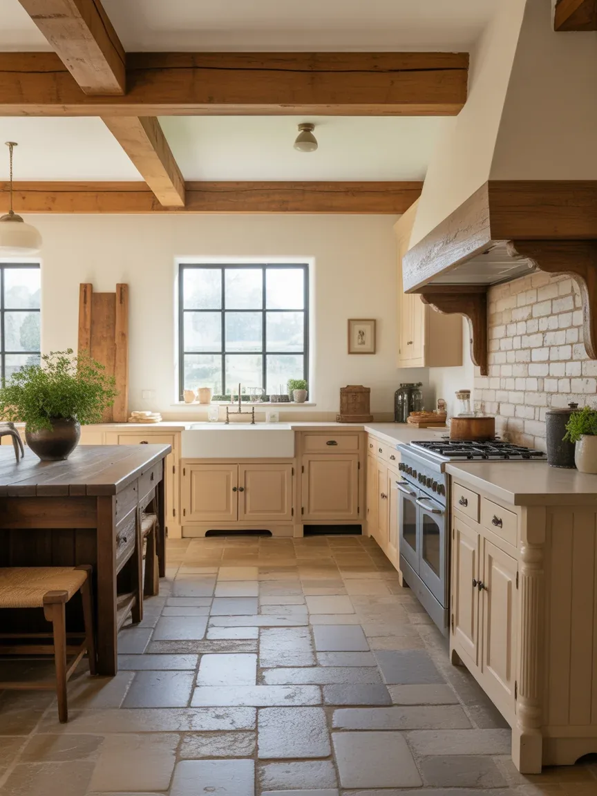 18. Tumbled Travertine Country Farmhouse Floor 18. Tumbled Travertine Country Farmhouse Floor