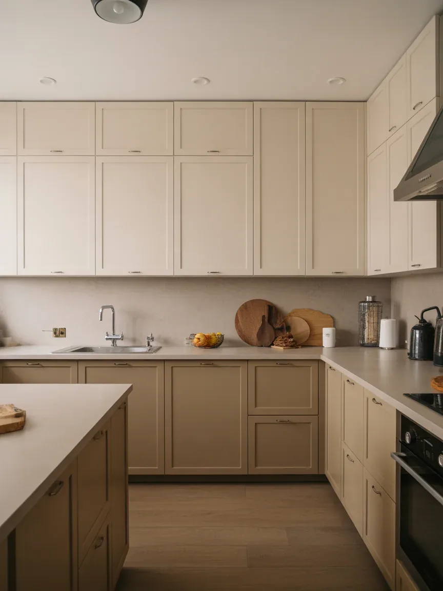 9. Two-Tone Beige and Taupe Kitchen 9. Two-Tone Beige and Taupe Kitchen