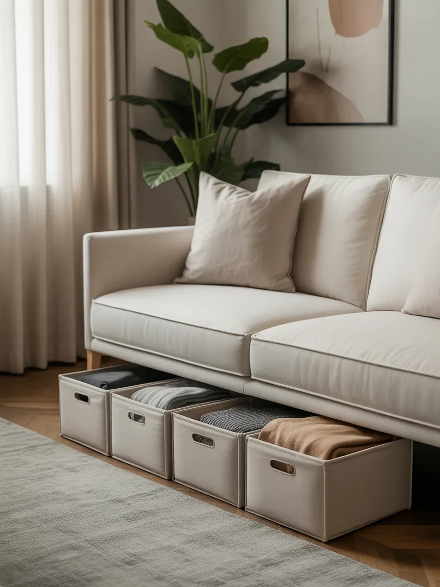 7. Under-Sofa Storage Bins 7. Under-Sofa Storage Bins
