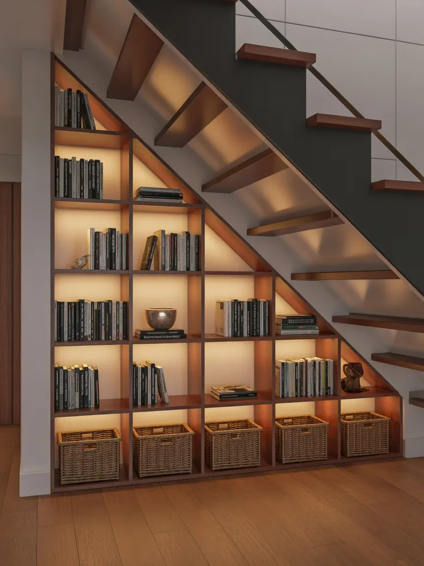 6. Under-Stairs Storage Shelves 6. Under-Stairs Storage Shelves