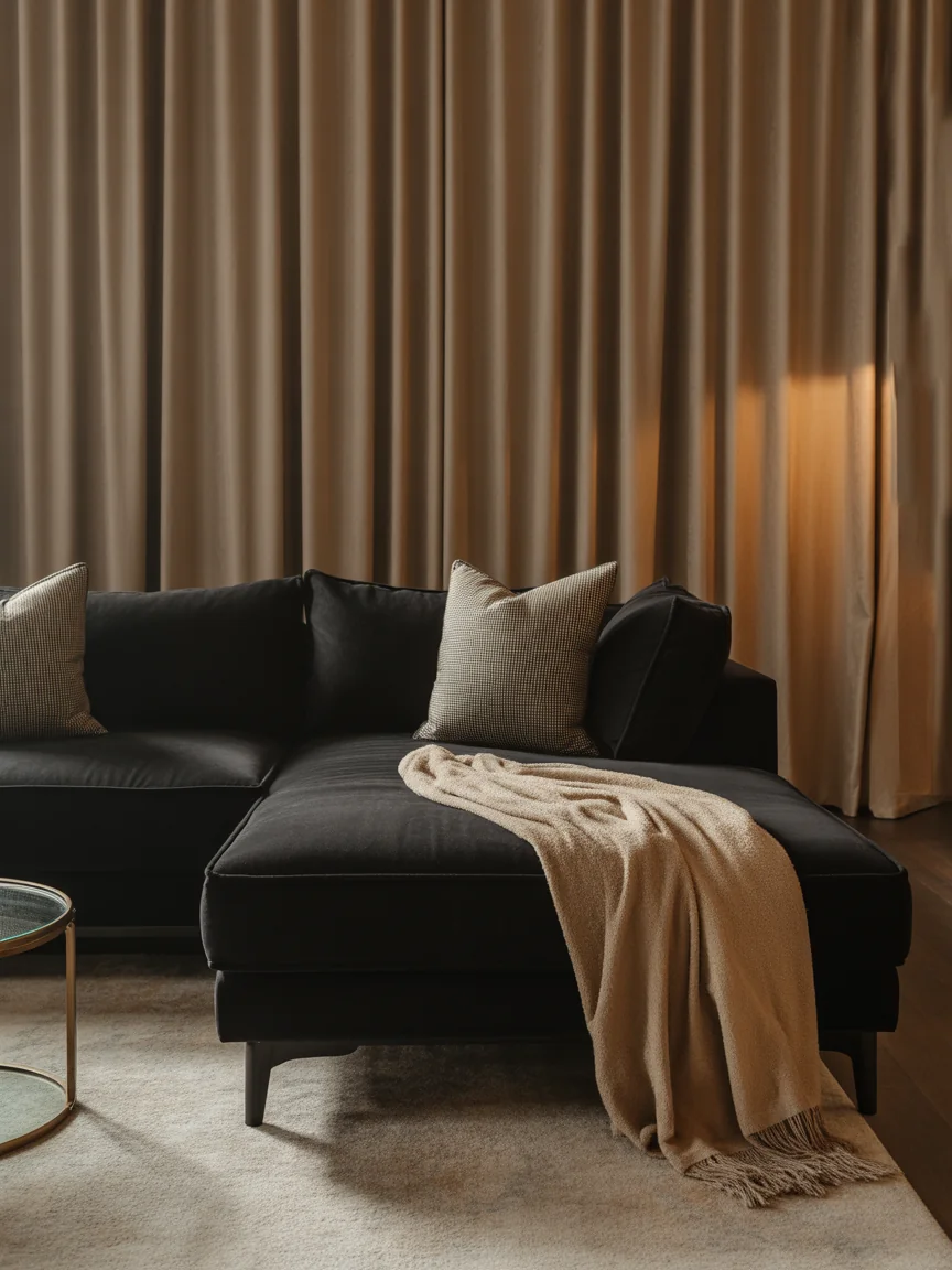 8. Velvet Black Luxe Lounge