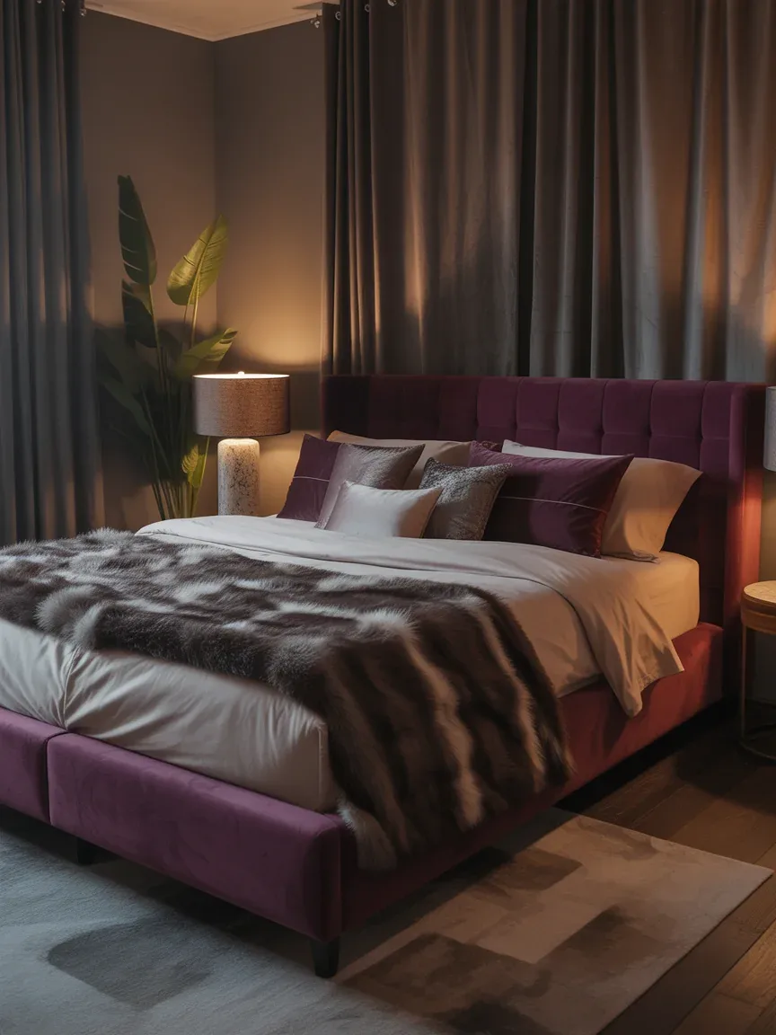 3. Velvet-Drenched Bedroom Sanctuary 3. Velvet-Drenched Bedroom Sanctuary