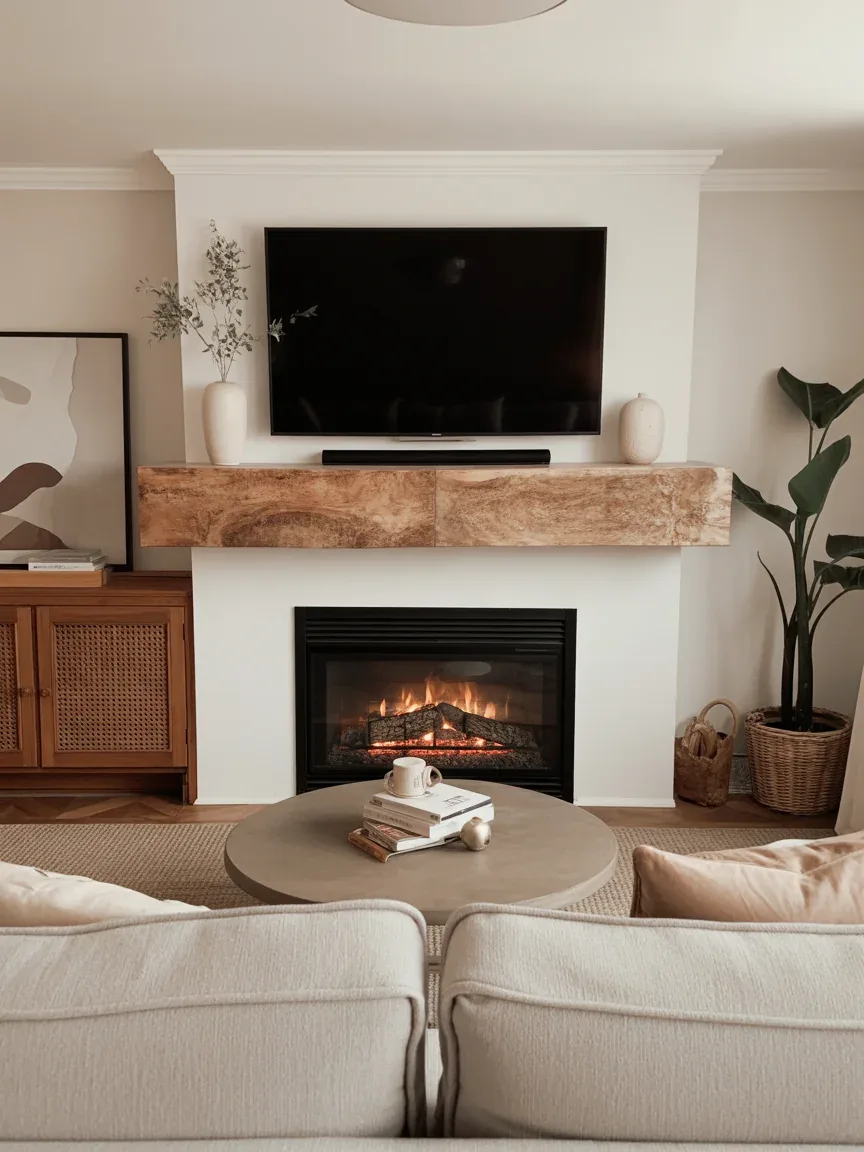 7. Vertical Stack With Statement Mantel 7. Vertical Stack With Statement Mantel