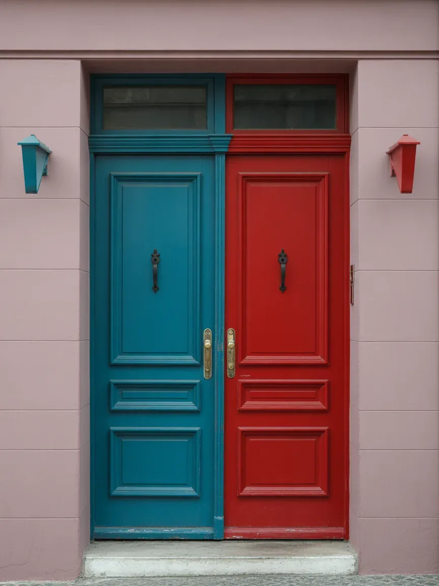 8. Vibrant Painted Double Doors 8. Vibrant Painted Double Doors