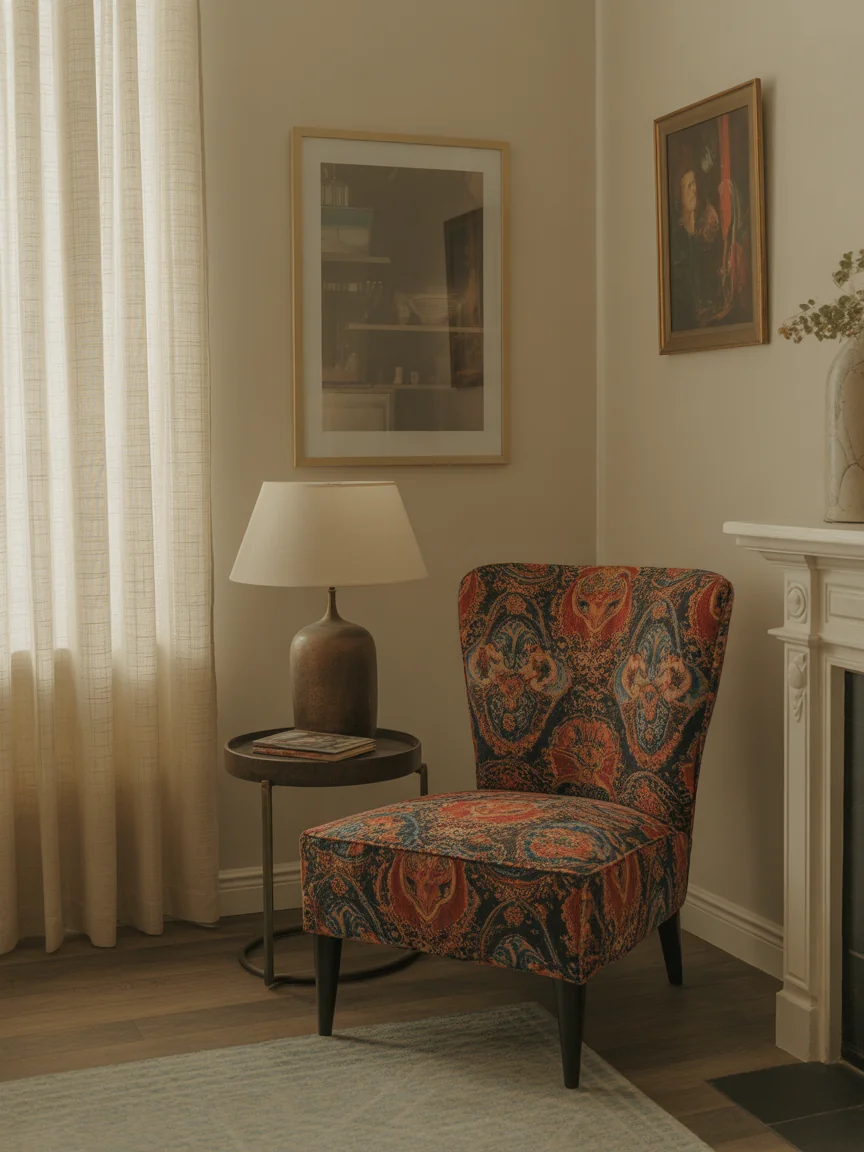 7. Vintage Accent Chair Moment