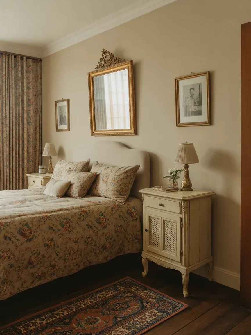 9. Vintage Charm Bedroom With Antique Accents 9. Vintage Charm Bedroom With Antique Accents