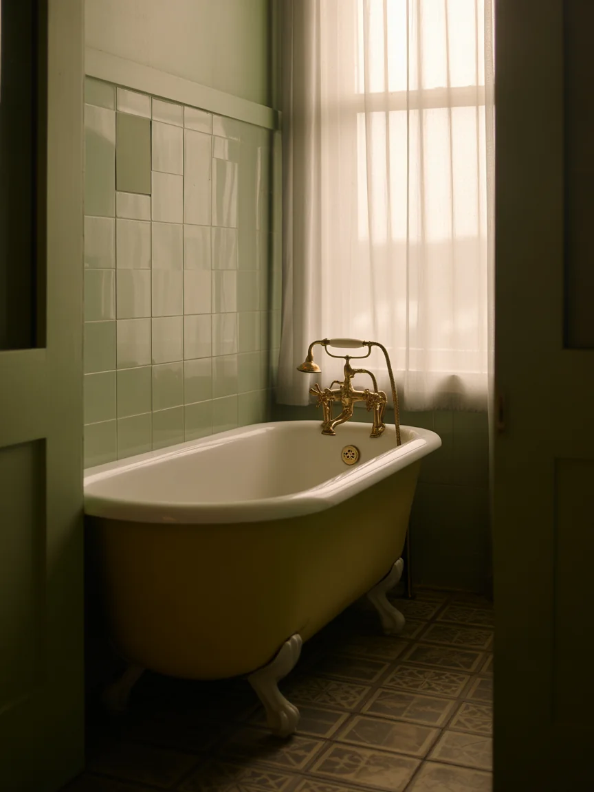 3. Vintage Charm With Clawfoot Tub