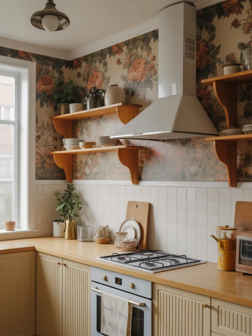 5. Vintage Floral Cottage Kitchen 5. Vintage Floral Cottage Kitchen