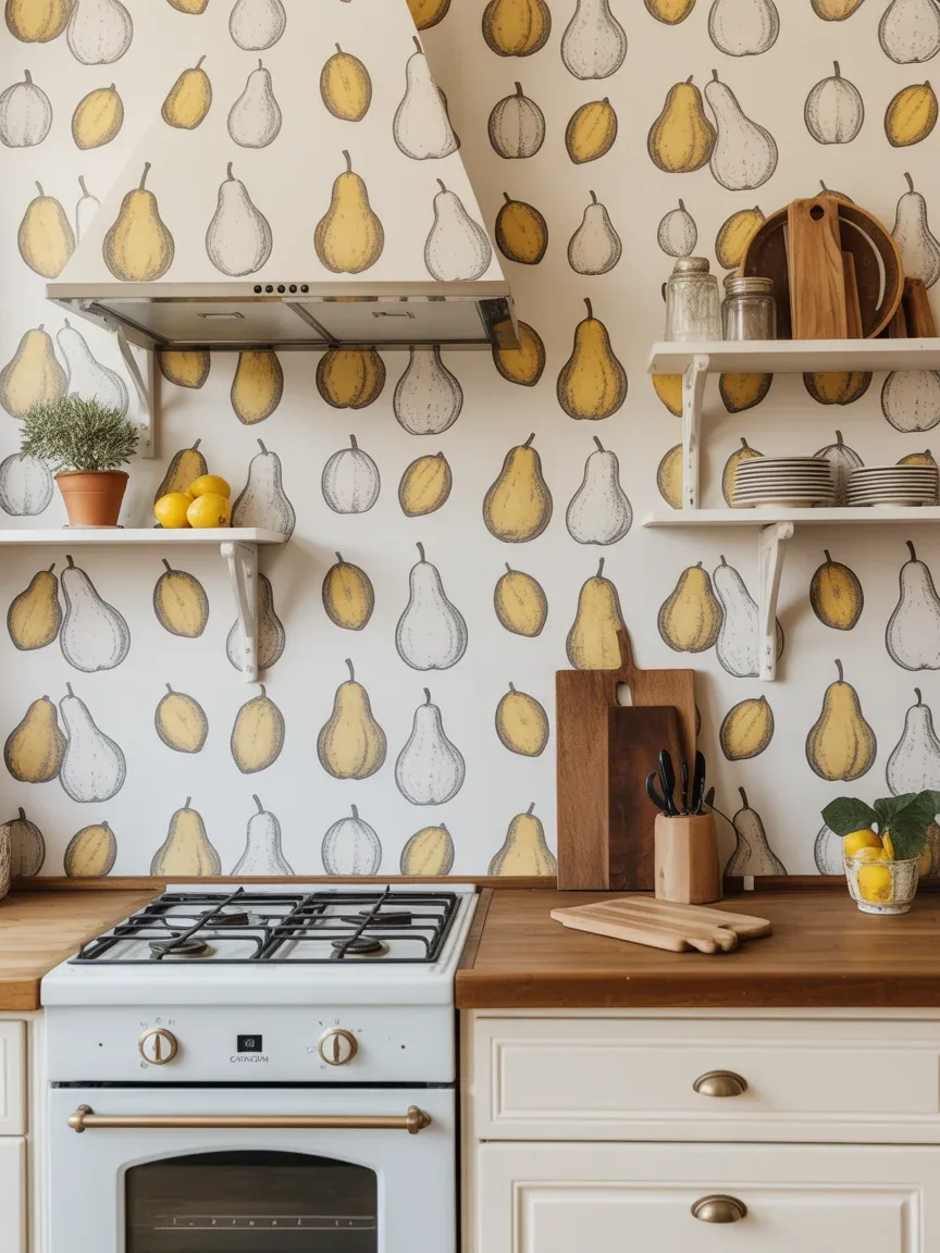 18. Vintage Fruit Sketch Wallpaper 18. Vintage Fruit Sketch Wallpaper