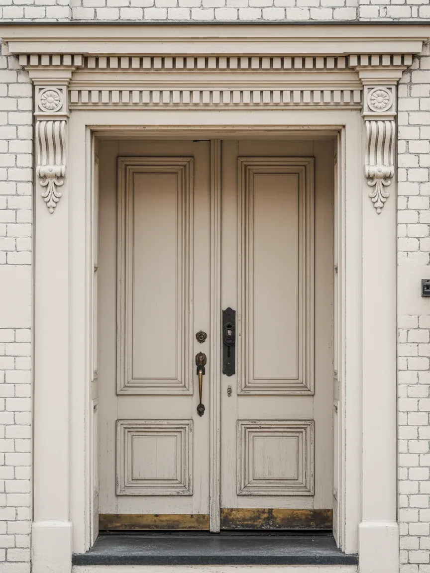 20. Vintage Inspired Paneled Double Doors 20. Vintage Inspired Paneled Double Doors