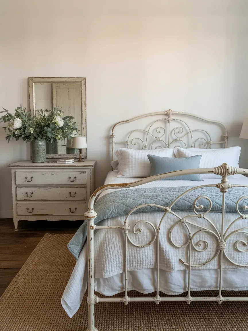 7. Vintage Iron Bed Coastal Charm 7. Vintage Iron Bed Coastal Charm