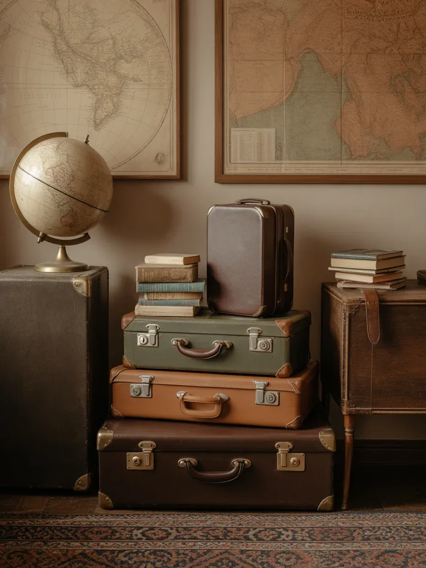 20. Vintage Travel-Inspired Study 20. Vintage Travel-Inspired Study