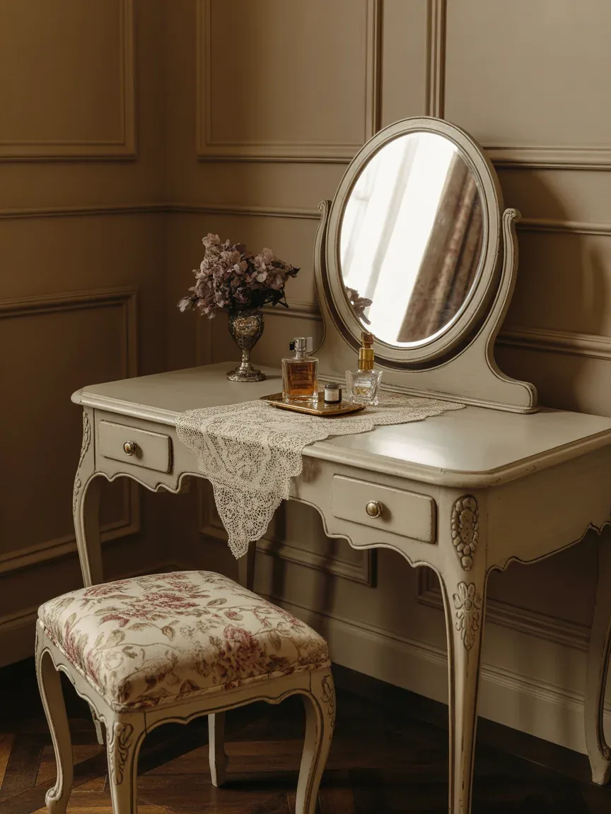 5. Vintage Vanity With Antique Charm 5. Vintage Vanity With Antique Charm