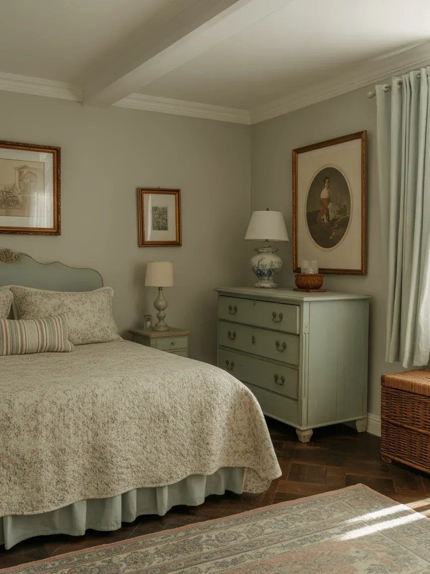 11. Vintage-Inspired Guest Room With Antique Touches 11. Vintage-Inspired Guest Room With Antique Touches
