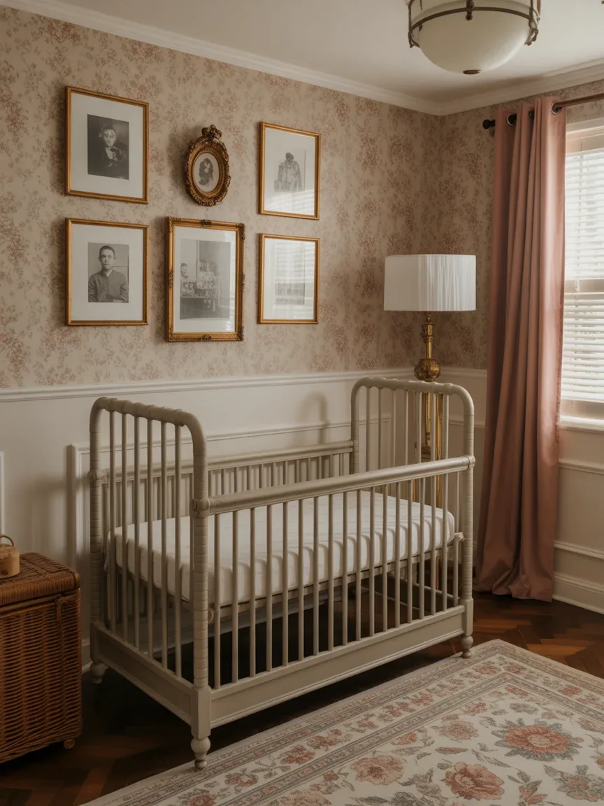 3. Vintage-Inspired Nursery With Heirloom Charm 3. Vintage-Inspired Nursery With Heirloom Charm