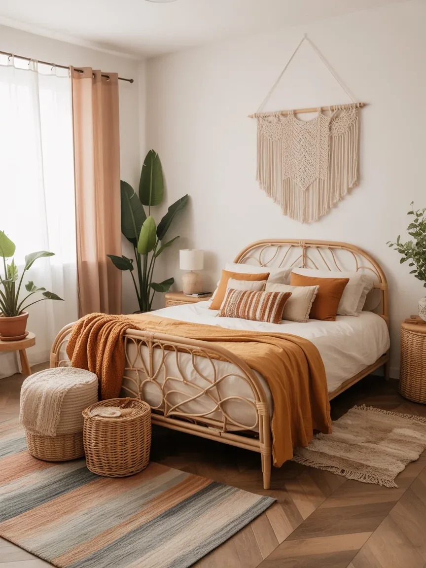 2. Warm Boho Retreat With Earthy Textures 2. Warm Boho Retreat With Earthy Textures