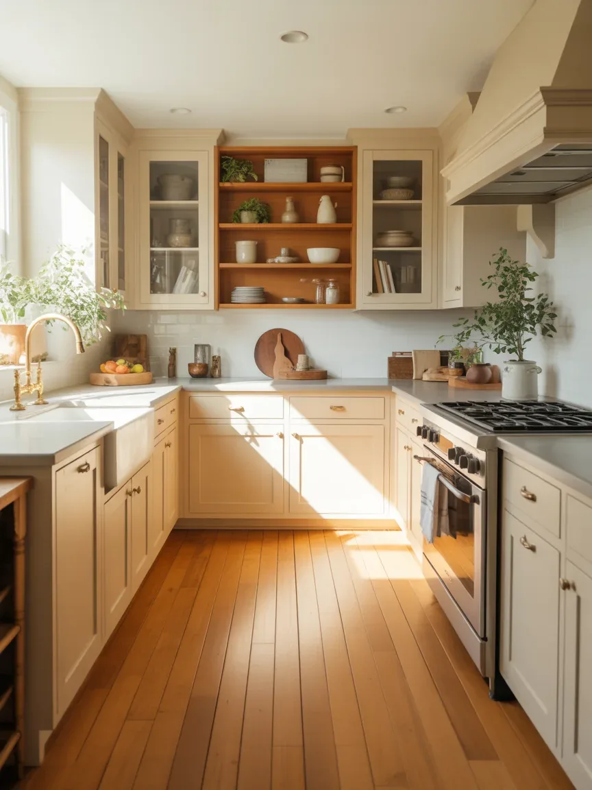 15. Warm Maple Flooring for Soft Traditional Farmhouse 15. Warm Maple Flooring for Soft Traditional Farmhouse