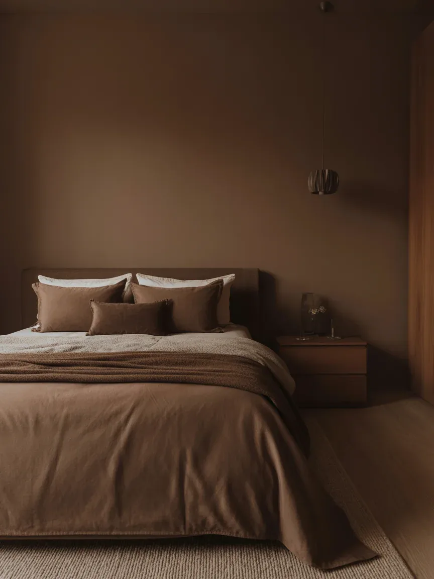 20. Warm Monochrome Brown Bedroom 20. Warm Monochrome Brown Bedroom