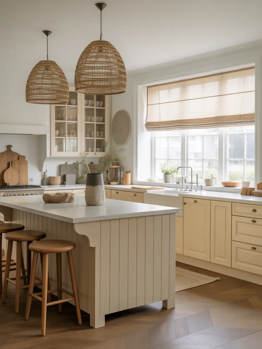 19. Warm Neutral Kitchen With Layered Texture 19. Warm Neutral Kitchen With Layered Texture