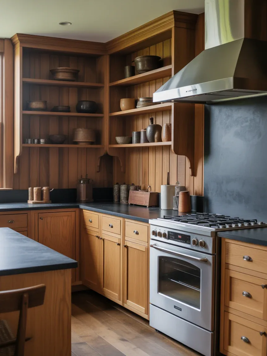 5. Warm Oak Kitchen With Old-School Country Character 5. Warm Oak Kitchen With Old-School Country Character