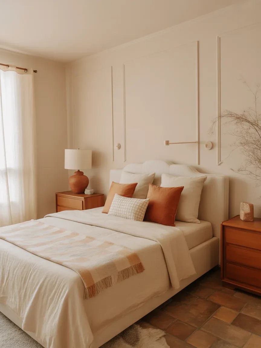 7. Warm White With Earthy Accents 7. Warm White With Earthy Accents