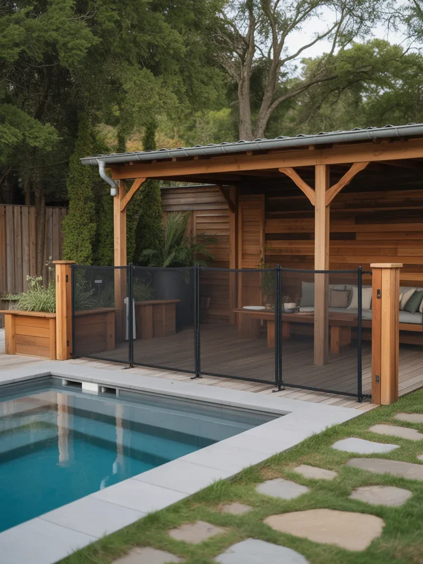 3. Warm Wood-Tone Post Fence Alternative 3. Warm Wood-Tone Post Fence Alternative