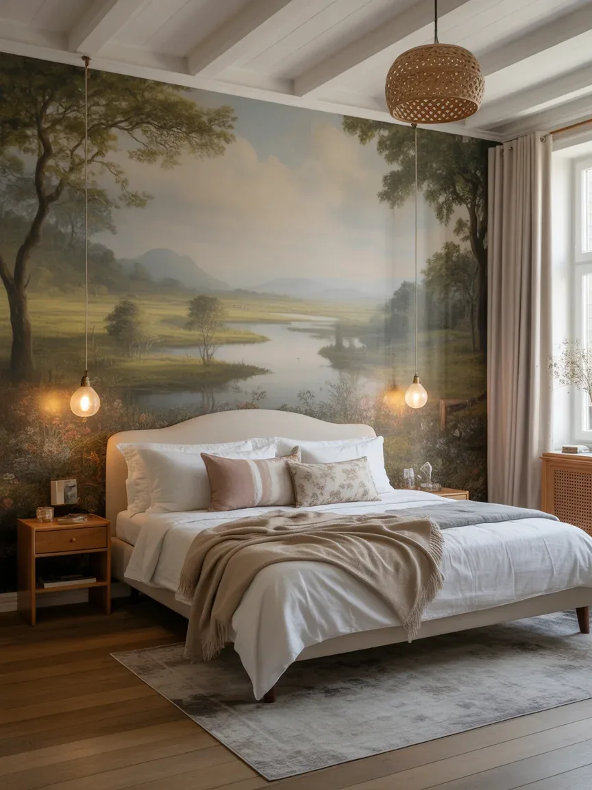 21. Whimsical Mural Fantasy Wall 21. Whimsical Mural Fantasy Wall