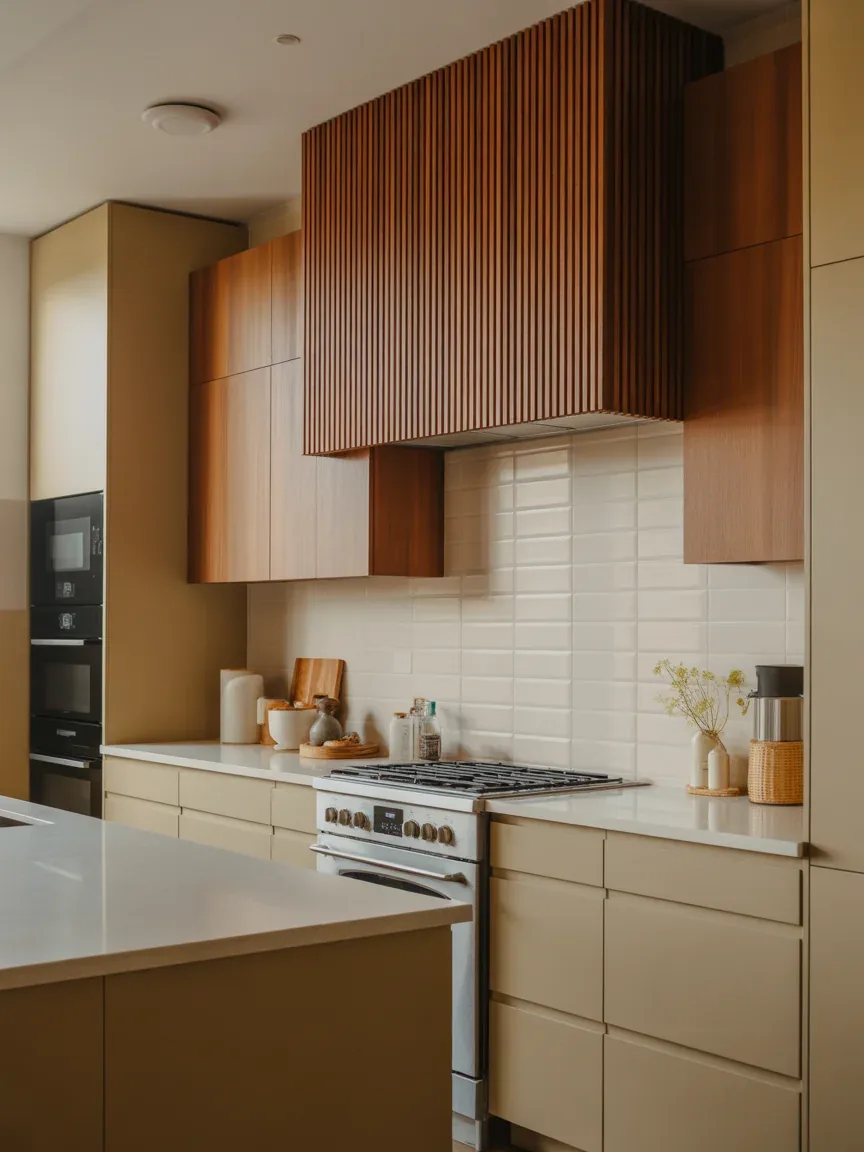 22. Wood Slat Modern Texture Hood 22. Wood Slat Modern Texture Hood